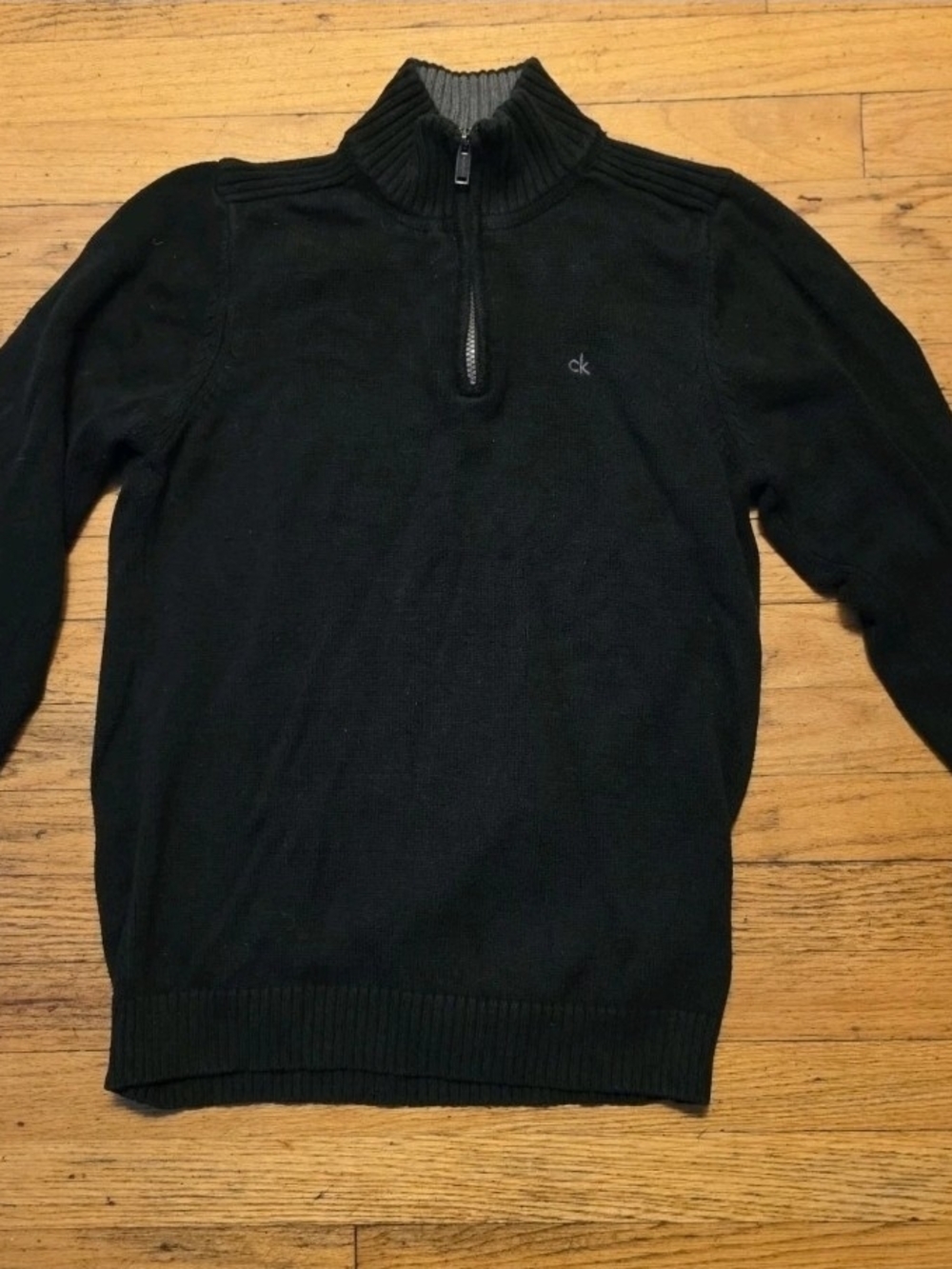 Calvin Klein Dark Gray Ribbed Turtleneck Sweater YOUTH 18/20